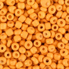 Glas rocailles kralen 8/0 (3mm) Amber orange